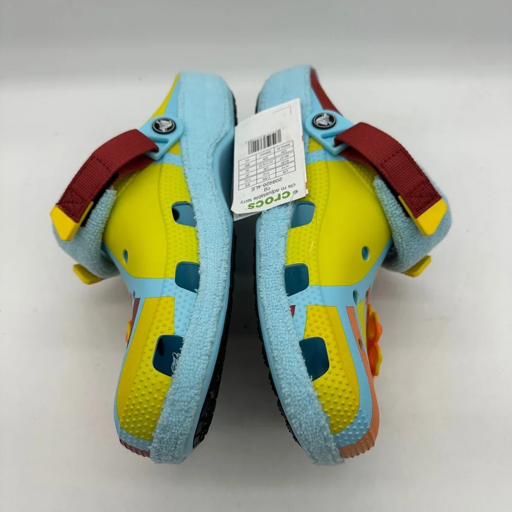 Crocs 208926-4LE Mens 12 Classic Adjustable Clog Zen Garden Terry‎ Cloth Shoes